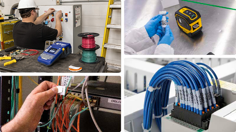Un collage d’applications pour les étiqueteuses M210-LAB et M510.
