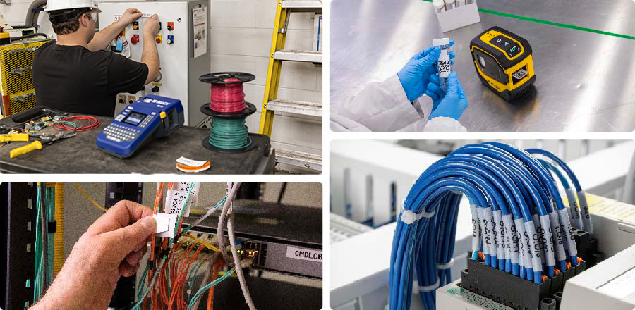 Un collage d’applications pour les étiqueteuses M210-LAB et M510.