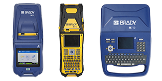 Étiqueteuses portables Brady M610, M611 et M710 représentées côte à côte