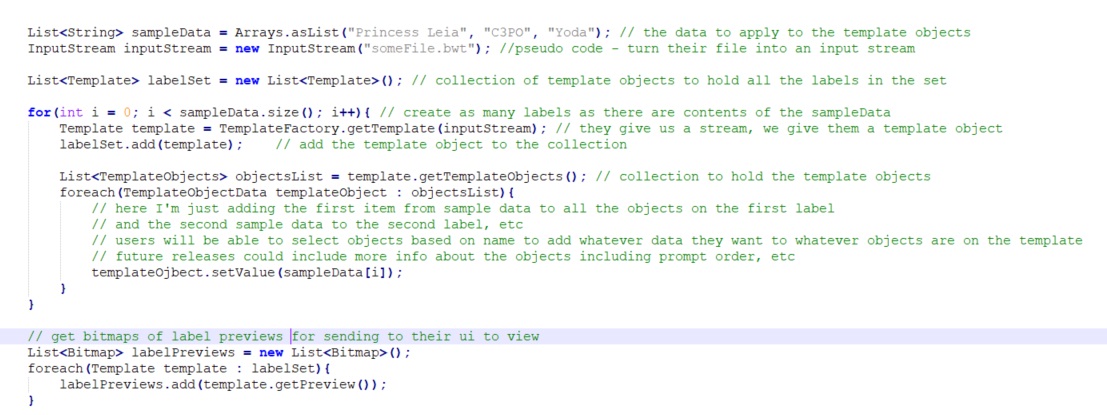 Exemple de code du kit de développement logiciel